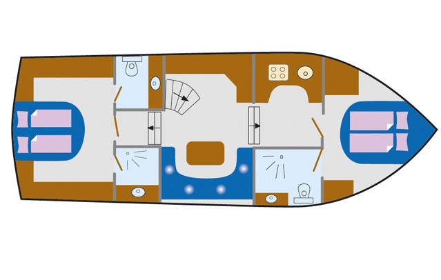 Lanke Charter | ReLine Classic 1130 AC "Kapt´n Jack" Grundriss ReLine Classic 1130 AC